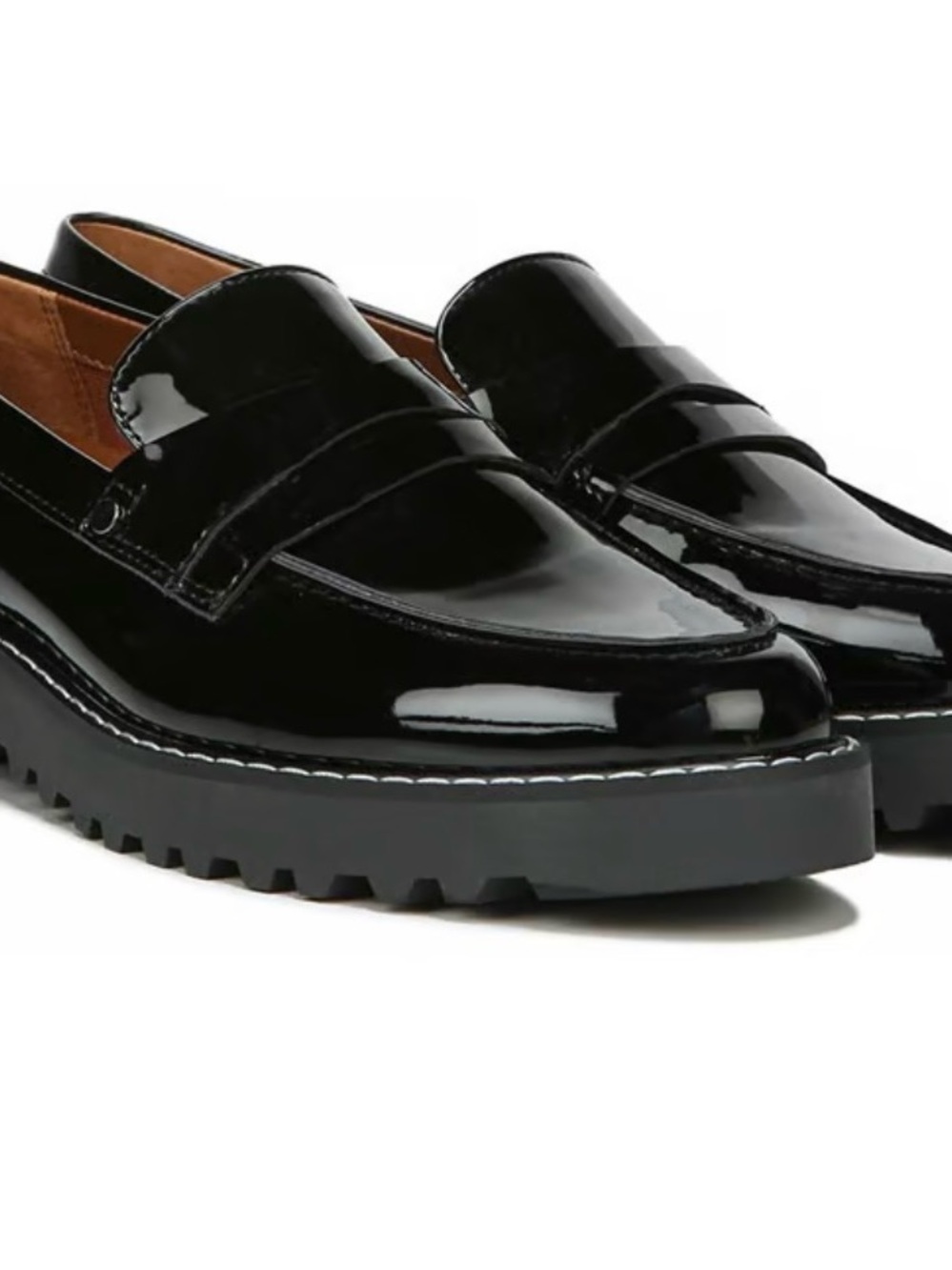 Women’s Franco Sarto Cassandra Black Patent Leather Loafer
